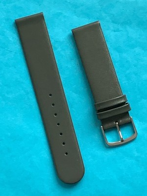 Eichmüller Lederband Nappa 20 mm grau Uhrband Band Uhrarmband ohne Naht