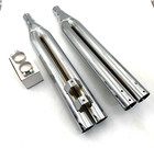 LA Choppers LA 1090 00 Chrome 2 2 4 Slip On Exhaust Muffler 95 11 Harley Touring