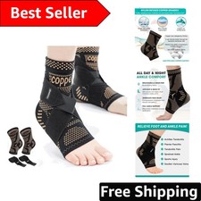 XL Copper-Infused Ankle Support Brace for Sprains  Plantar Fasciitis Relief