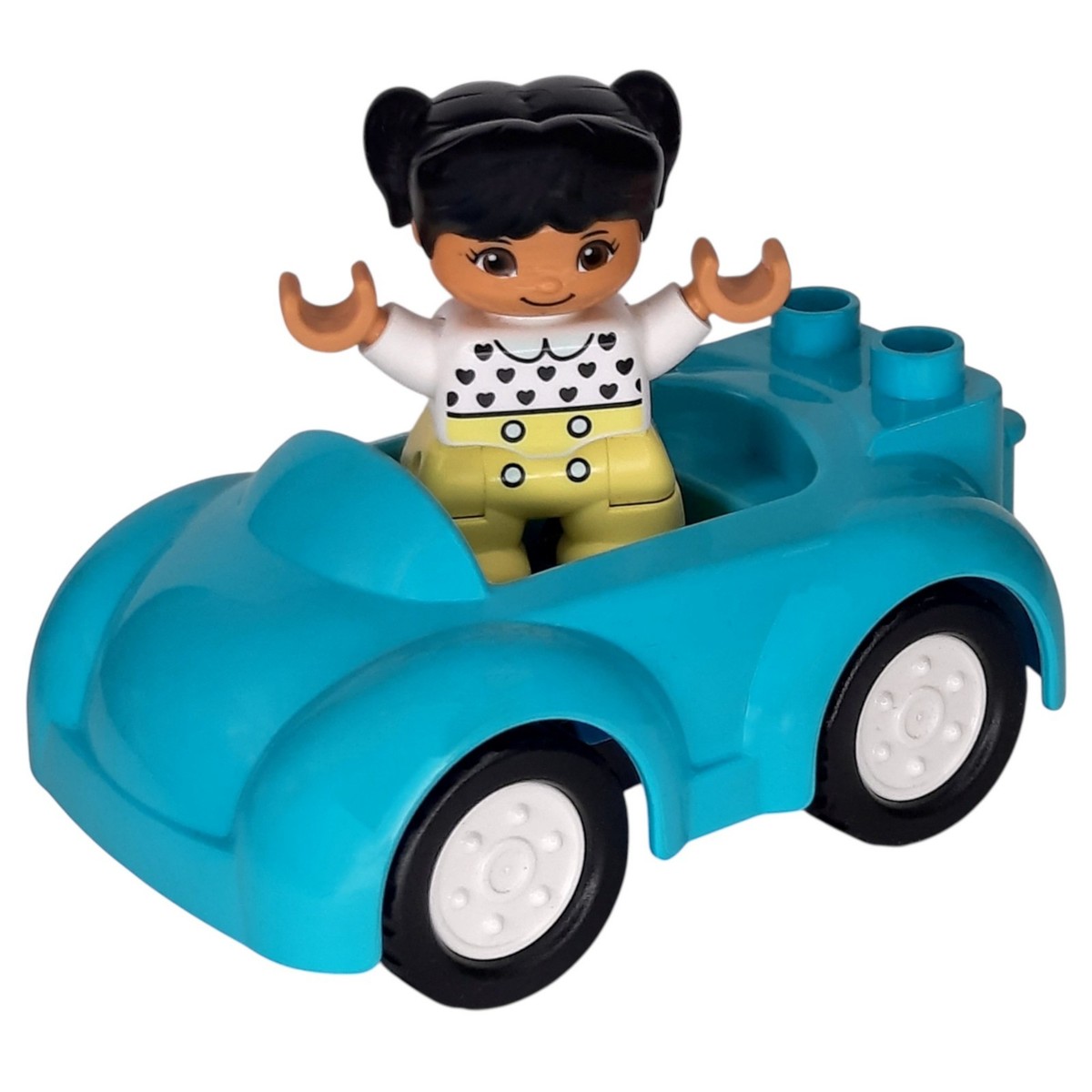 2020 LEGO Duplo Set 10913 Girl Child Figure 47205pb069 Azure Blue Car 36744  Lot