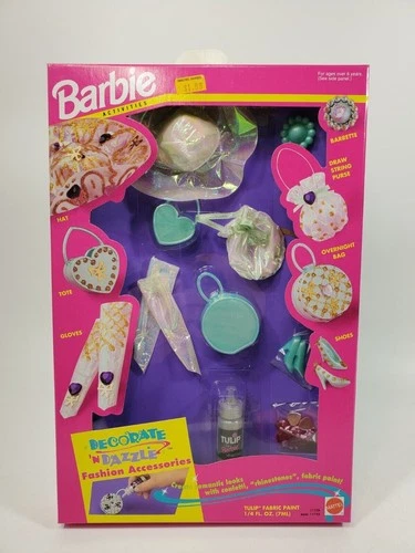 Vintage 1993 Mattel Barbie Decorate 'N Dazzle Fashion Accessories NIB