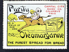 Cenerentola - Timbro Poster - Oleomargarina 'Purezza', Columbus Ohio USA - 50x63mm