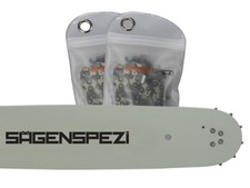 Espada + 2 cadenas VM adecuado para Makita DCS232T 25 cm 3/8" 1,3 mm 40TG cadena de sierra