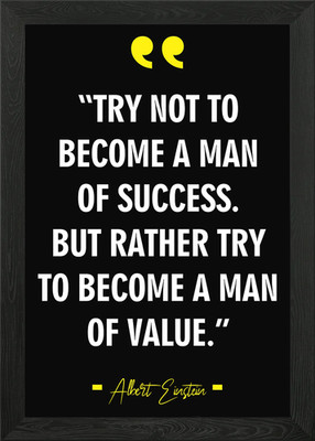 Einstein Motivation Zitat gerahmtes Wandbild Poster Leinwanddruck Bild
