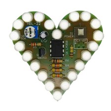 5x Electronics Soldering Practice Circuit Board Kit Heart Shaped Breathing Lamp