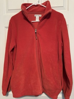 Rebecca Malone Full Zip Fleece Jacket Burnt Orange Size Medium