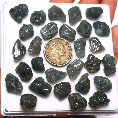 Wholesale 28 PC Natural Grandidierite Collectible Polished Rough Mineral Crystal - Picture 2 of 11