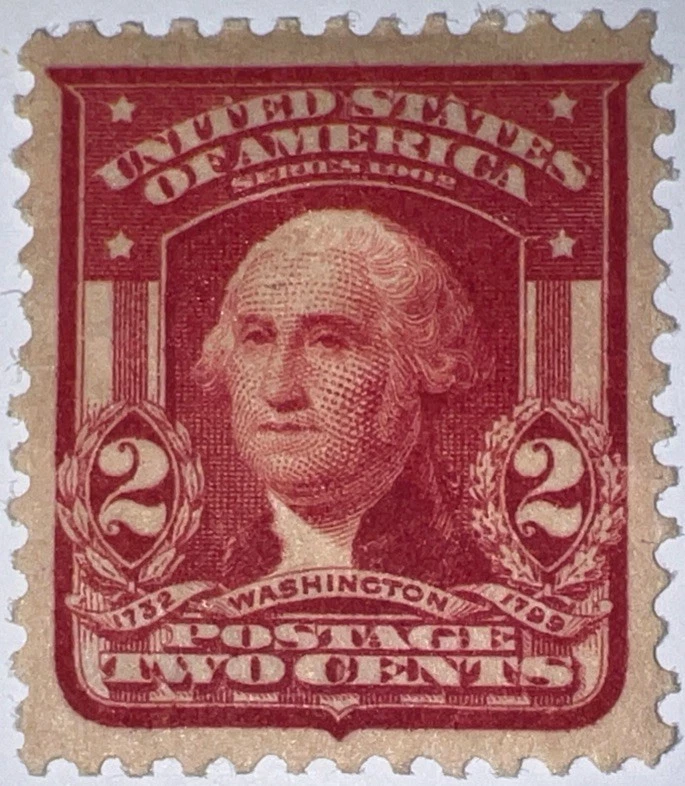 Travelstamps: 1903 US Stamps Scott #319 2c Washington Mint MOGH - Image 3 of 4