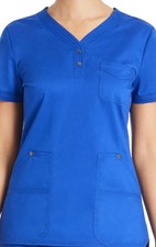 Genuine Dickies Women  s Scrub Top Size Large Electric Blue NEW