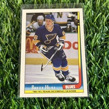 #20 Brett Hull Scoring Leaders St Louis Blues 91-92 Topps Hockey Card H6