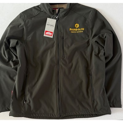 Jonsson Workwear  Mens Softshell Jacket XL Green Khaki Outdoor Gorpcore Logo
