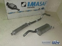 Imasaf Auspuffset Mitteltopf + Endtopf für Opel Corsa A 1.4 O.Kat 1985-1990