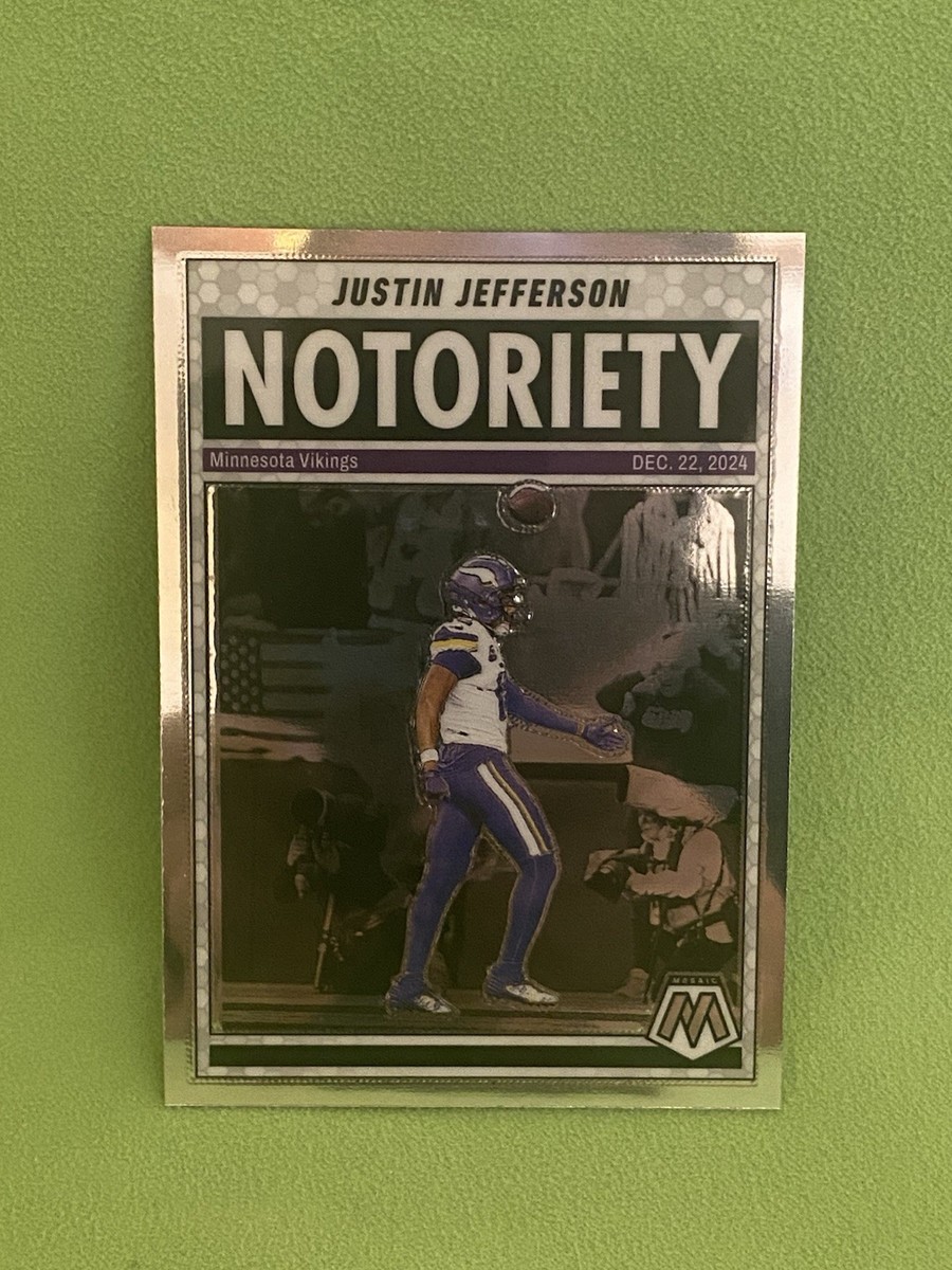 2025 Panini Mosaic Football Notoriety Justin Jefferson 6 Minnesota