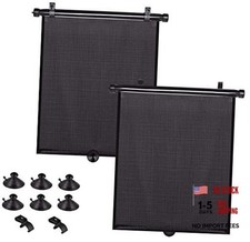 2 Pack Large Car Sun Shade Side Window for Baby, Roller Vehicle Shades Sun