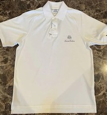 New Brooks Brothers Medium White Polo Pro Sport Golf Tennis