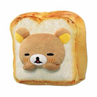 San-X Rilakkuma Bear Toast Slice Plush Cushion, Washable Small MY88801 — photo 1