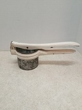 White Antique potato ricer Farmhouse, Country Hand Press