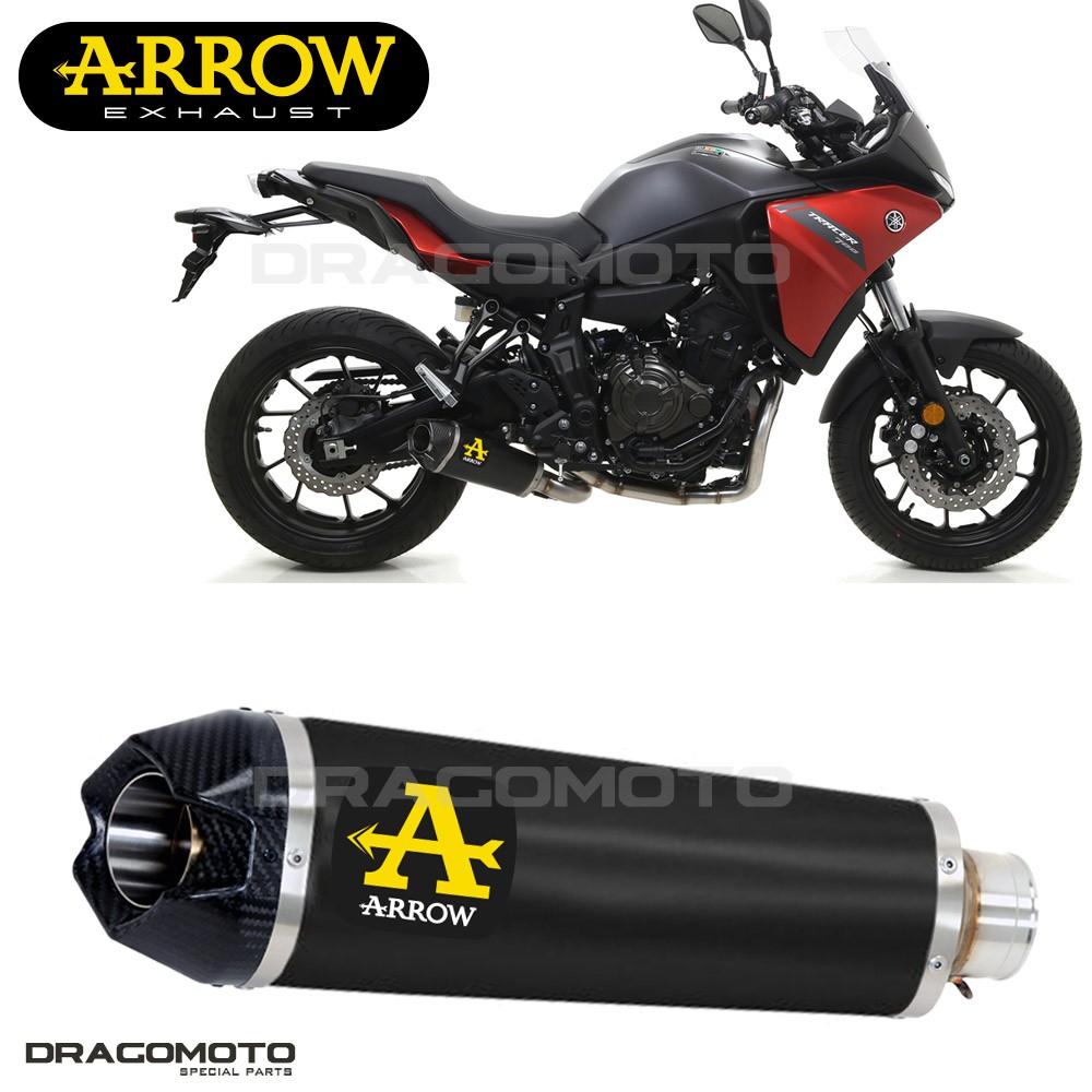 Silencieux ARROW Nichrom Noir pour Tracer 7 : l'excellence de l'échappement CC WORKS