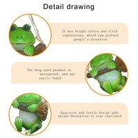 Resin Swing Frogs Garden Decoration Animal Figurine Craft Ornament Indoor