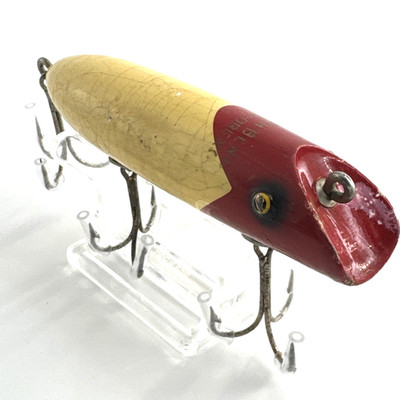 Vintage South Bend Bass Oreno Fishing Lure Gold Eyes Rare Old Red