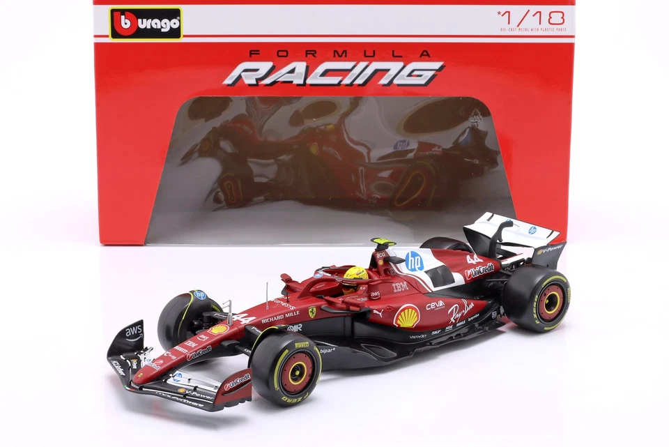 Lewis Hamilton Ferrari SF-25 #44 Fórmula 1 2025 1:18 Bburago