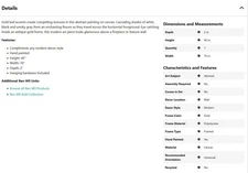 Ren Wil Kobi 40" x 70" Abstract Painting On Canvas *Sealed Never Opened* 