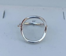 925 Sterling Silver Wedding Band Ring Handmade Band Ring, Large Circle All Size