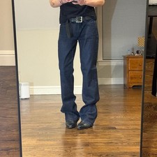 vintage 2000s wide leg darkwash y2k bootcut jeans