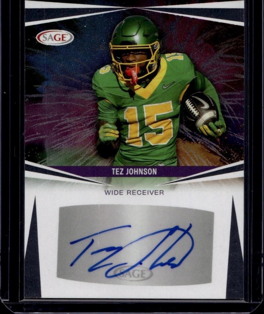 2025 SAGE HIT #A-TJ Tez Johnson Autographs Purple (High Series) | eBay