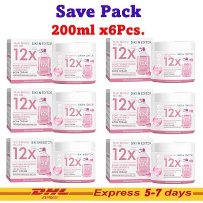 6x Skin Editor Booster Brightening Body Cream Concentrate 12x Berry Soft 200 ml