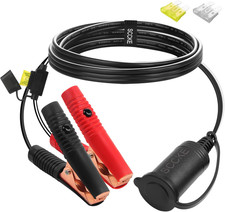 6Ft/1.8M 14AWG 20A 12V 24V Female Car Cigarette Lighter Socket to Battery Alliga