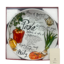 Rosanna Hand-Painted Italian Ceramic Bowl with Grape & Leaf Motif