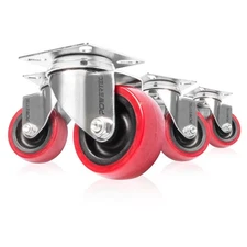 POWERTEC 2 Inch Swivel Caster Wheels Set of 4 with 400 lbs Loads, Heavy Duty ...