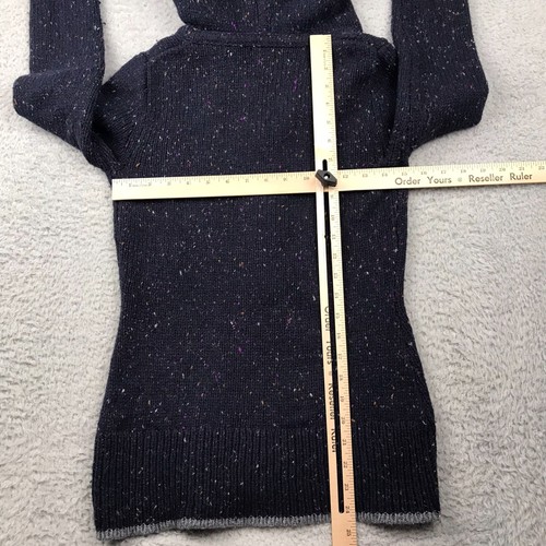 Patagonia Ranchito Hoodie Womens XS Graphite Navy Merino Wool Henley Pullover - Picture 6 of 9