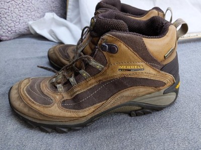 Merrell Boots Womens Size 9.5 40.5 Brown Moab 2 Mid Waterproof Hiking Trail