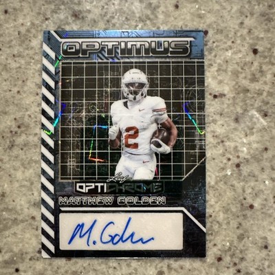 MATTHEW GOLDEN Rookie Auto 2025 Leaf Optichrome Optimus #OA-MG1 Blue Sp 6/7