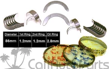 98-02 Honda Acura 2.3L F23A1 STANDARD PISTON RINGS + MAIN ROD ENGINE BEARINGS
