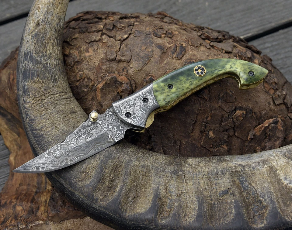 Navaja de bolsillo táctica cuchillo de supervivencia con funda camping combate cuchillos plegables Foto 3 de 4