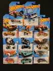 (11) Mattel Hot wheels 2023 Treasure hunts B-G,H,J,K,?,P, Q cards...unOpened
