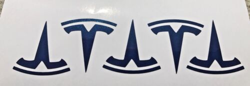 Tesla Model S / X / 3 / Y Wheel Center Cap Logo "T" Decals - Set of 5 - Picture 12 of 17