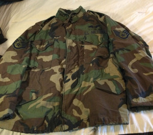 US  Cold Weather Field Jacket Medium Short M65  Woodland Camo