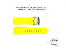 Authentic Invicta Pro Diver 16234 Yellow Polyurethane 26mm Watch Band