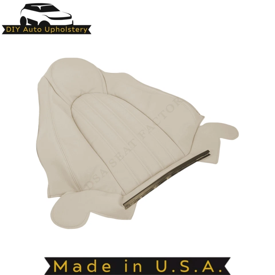 Fundas de asiento del lado del conductor de cuero sintético avena 1997-2000 para Jaguar XK8/XKR "AGD" Foto 3 de 4