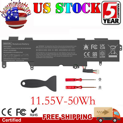 SS03XL Battery for HP EliteBook 735 745 830 836 840 G5 933321-855 ZBook 14U G6
