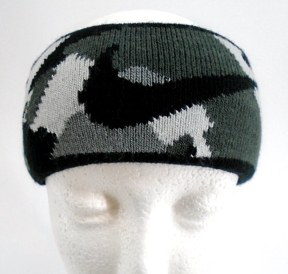 Nike Diadema Tejida Sin Costuras Juvenil Reversible Negro/Gris Humo Foto 4 de 4