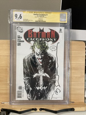 Batman Cacophony #3 1:25 Joker sketch Signed By Sienkiewicz HTF CGC 9.6 2009
