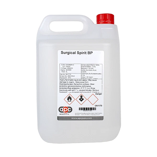 APC PURE Surgical Spirit BP (Denatured Ethanol) 5 Litre (5L) *Free P&P*
