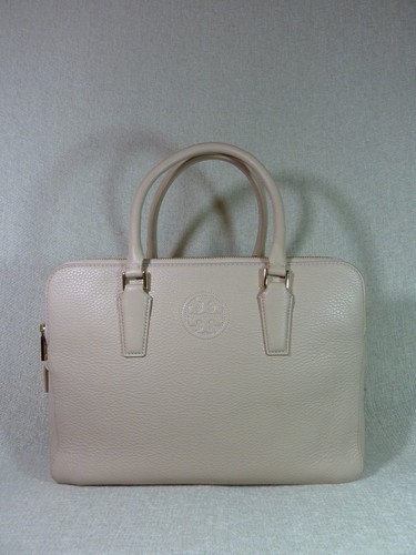 NEW Tory Burch Marion Triple Zip Light Oak Soft pink Pebbled Leather Satchel Bag - Picture 3 of 12