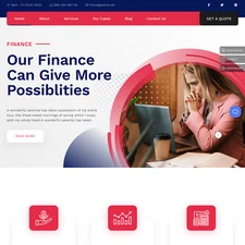 Finance Agency Website Design with Free VPS Web Hosting and Installation