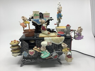 Vintage 1992 Enesco Home On The Range Working Mice Musical